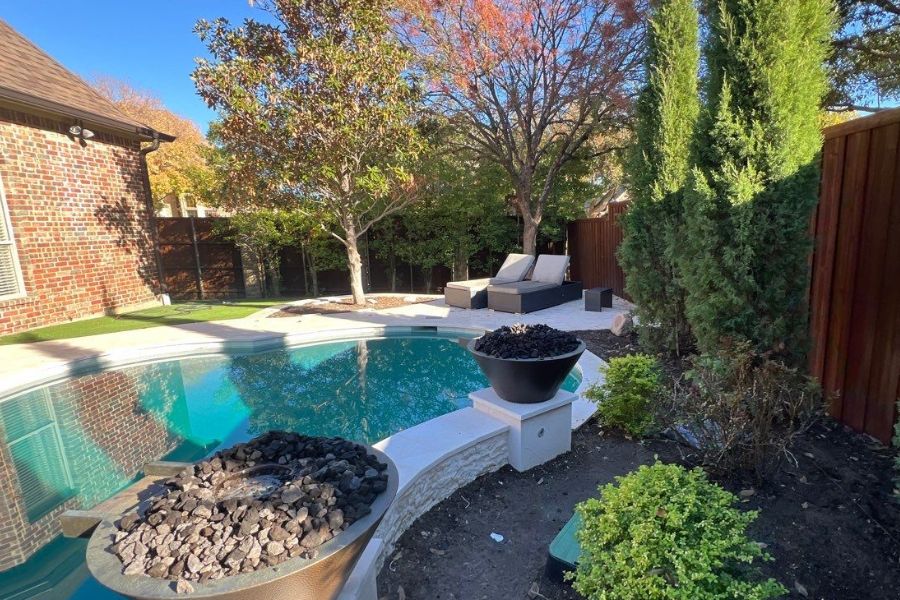 After picture of pool remodeling